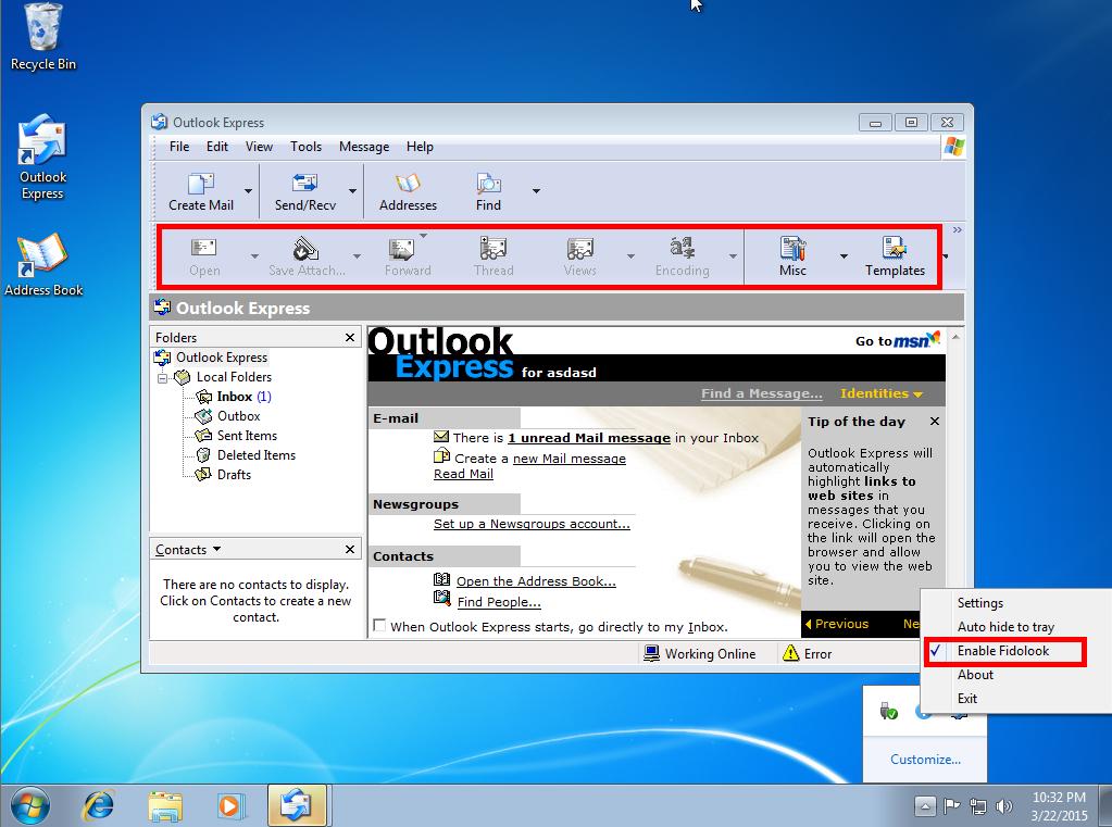 Outlook Express Windows 10